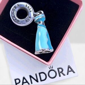Authentic Pandora Princess Jasmine Turquoise Dress Charm - NWT